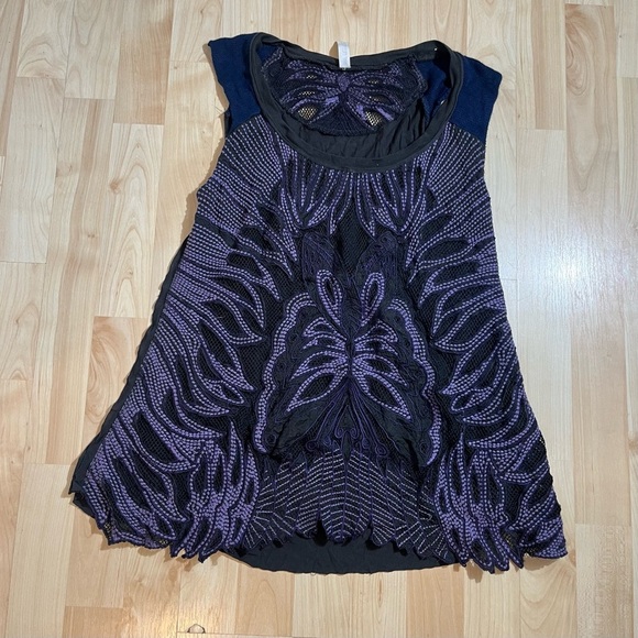 Free People Tops - Free People Womens Purple Vinatge See through Light Weight Tank Top Size Small